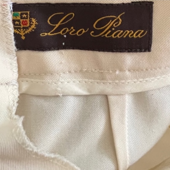 LORO PIANA- LUXURY BRAND ITALY - SIZE 42 XSMALL PANTS - CREAM  PRE LOVED - Picture 5 of 5